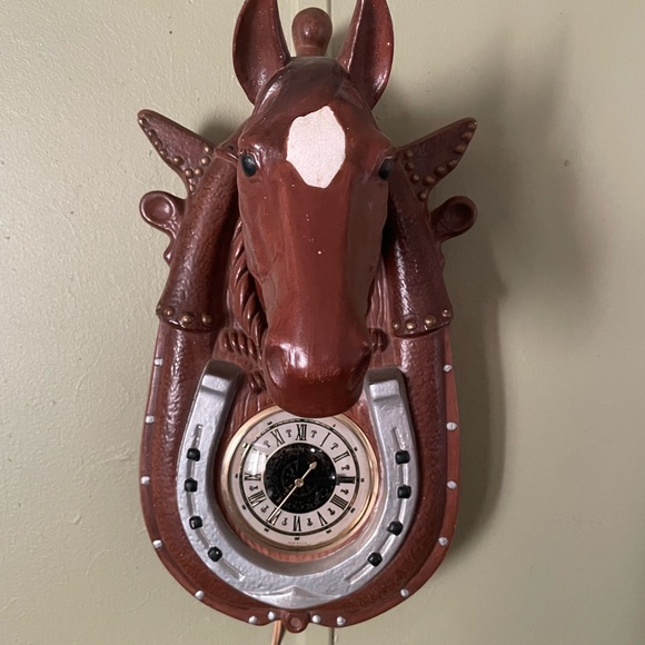 VTG 1975 Cermanic Horse Head Clock